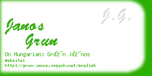janos grun business card
